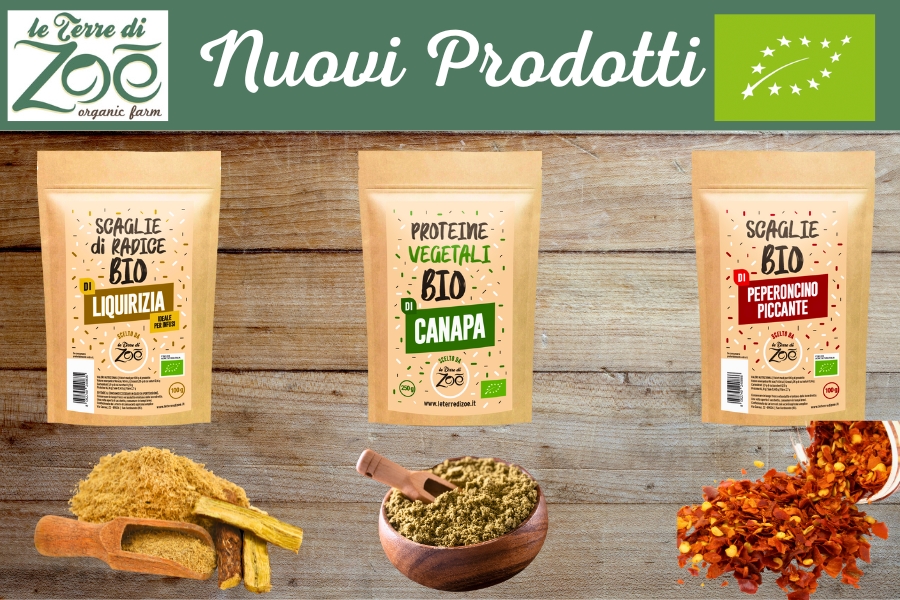 New Products in Price Lists - Licorice Root Flakes, Hot Chili Pepper Flakes and Hemp Proteins Le terre di zoè