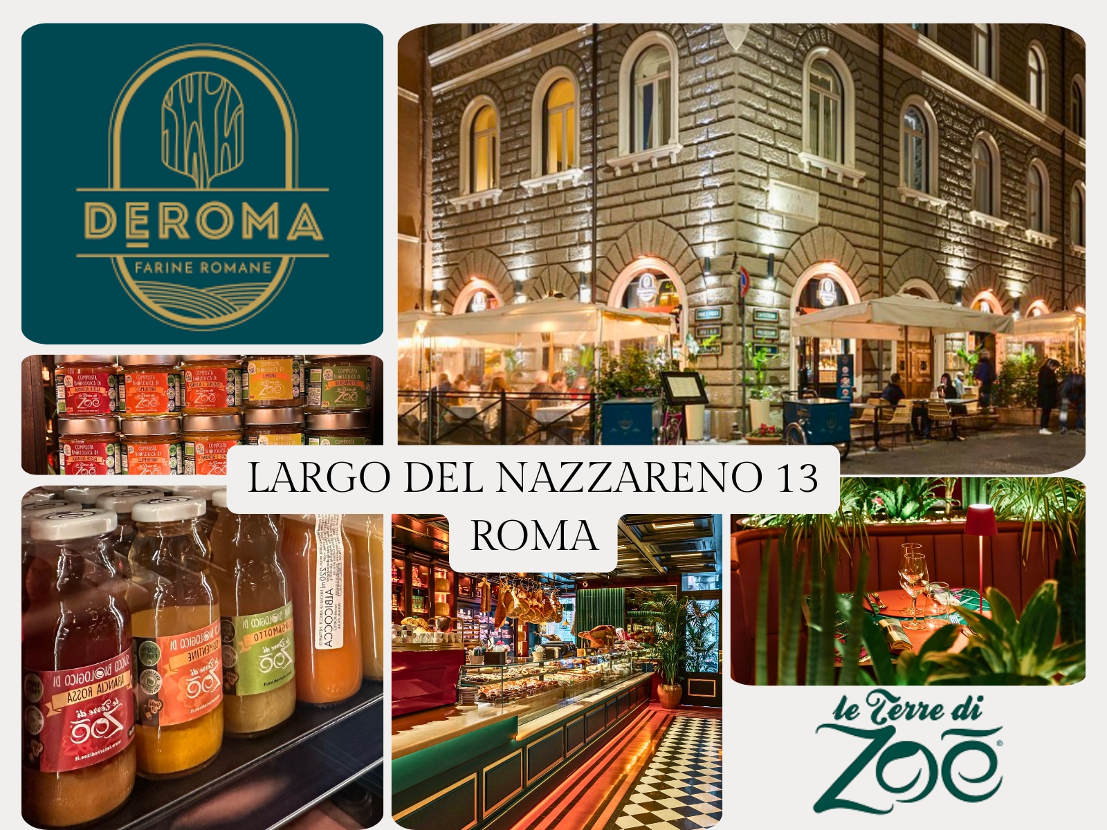 DeRoma Largo del Nazareno 13 Roma - Distribuye nuestros productos Le terre di zoè