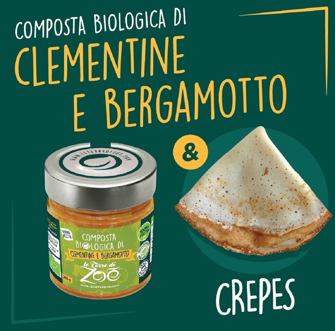 Compota de Clementina y Bergamota organica italiano 40g Le terre di zoè 4