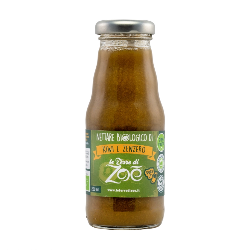 Nectar de Kiwi y  jengibre Organico Italiano 200ml Le terre di zoè