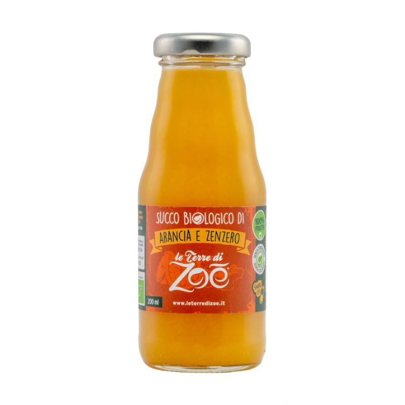 Italian Orange and Ginger Organic Juice 200ml Le Terre di Zoè
