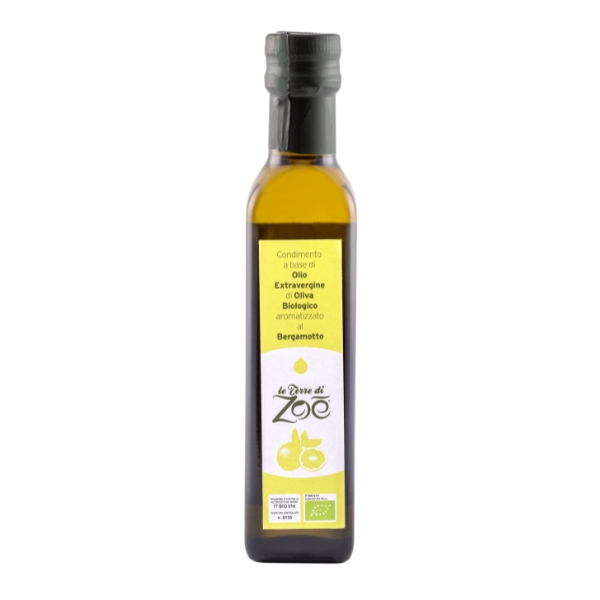 Condimento a base de Aceite de Oliva Virgen Extra Ecológico de Calabria aromatizado con bergamota Le Terre di Zoè