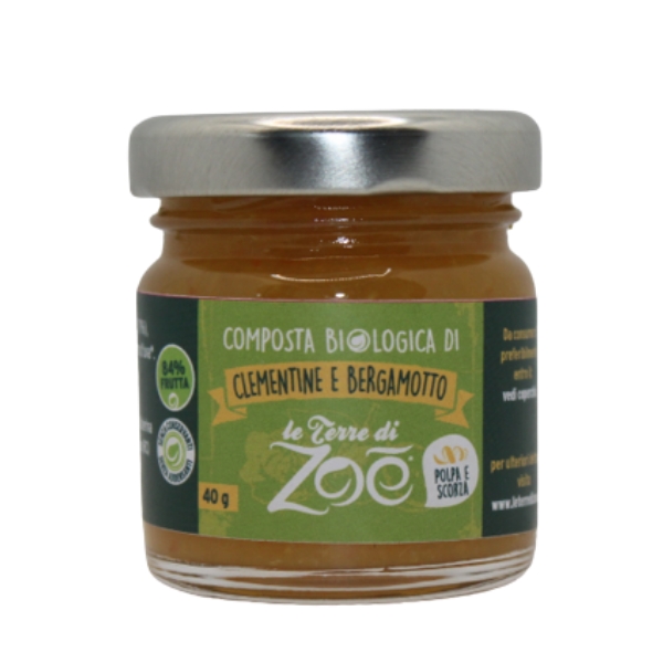 Compota de Clementina y Bergamota organica italiano 40g Le Terre di Zoè