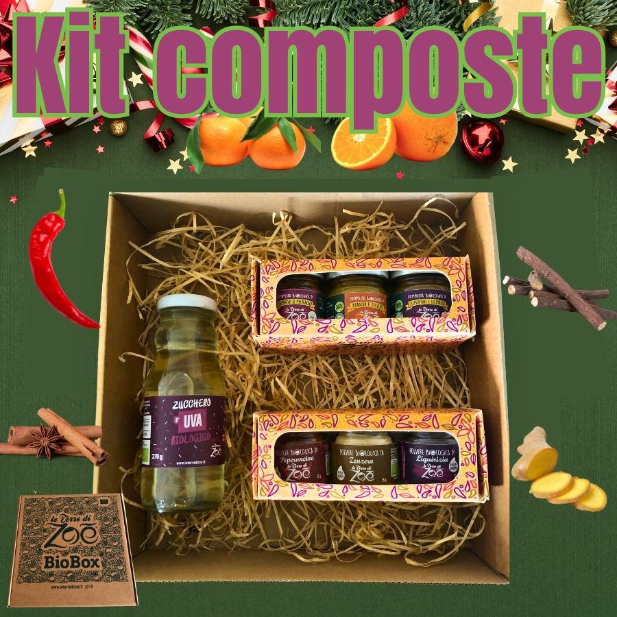 Kit de compotas: Azúcar de uva + Compotas de queso y especias Le terre di zoè