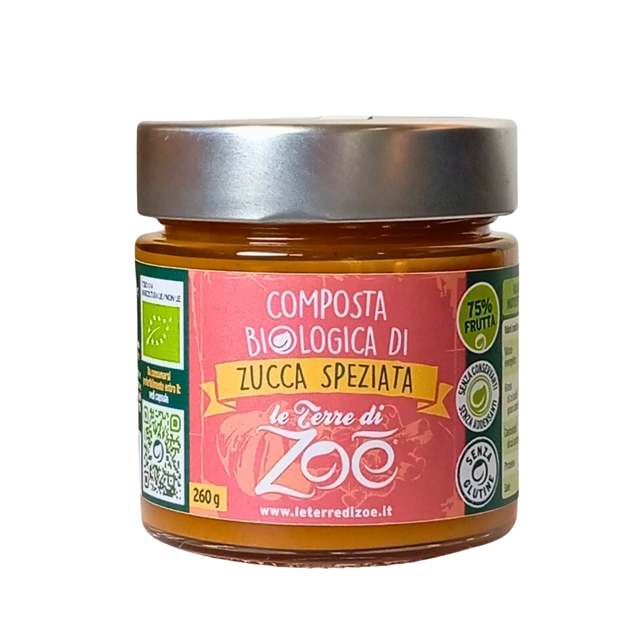 Bio-Kürbiskompott mit Gewürzen, 260 g Le terre di zoè