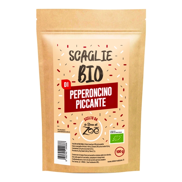 Scaglie di Peperoncino Biologica in busta da100gr