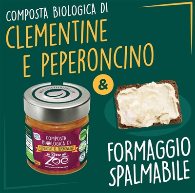 Italian Organic Compotes Clementine and Hot chili pepper 40g Le terre di zoè 4