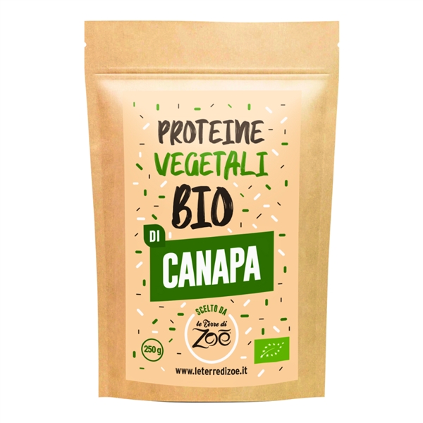 Proteine Vegetali Bio di Canapa Biologiche 250gr