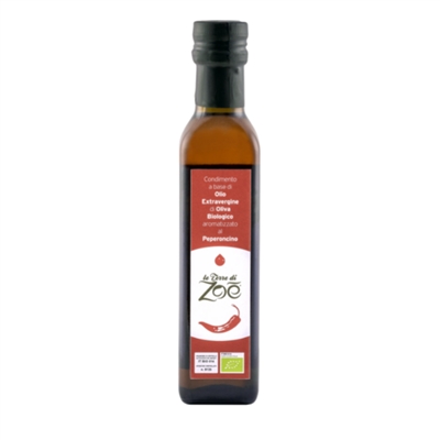 Condimento a base de Aceite de Oliva Virgen Extra Ecológico de Calabria Aromatizado con chili