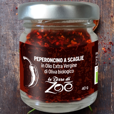 Peperoncino a scaglie in olio extravergine di oliva biologico 40gr