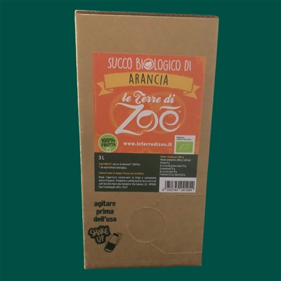 Italian Organic Juice Orange 100% in Bag in Box 3L